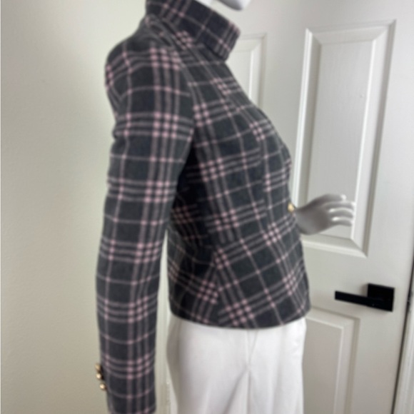 I brand Plaid Women's Jacket with Gold Buttons - Picture 5 of 14